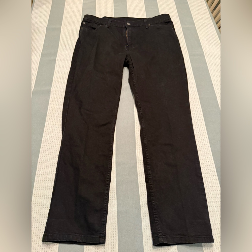 Levi's Dark Denim Jeans with Tan Label